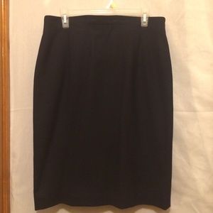 Theomiles Straight Black Skirt
